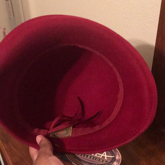 Scala Wool Red Dress Hat - Picture 6 of 7